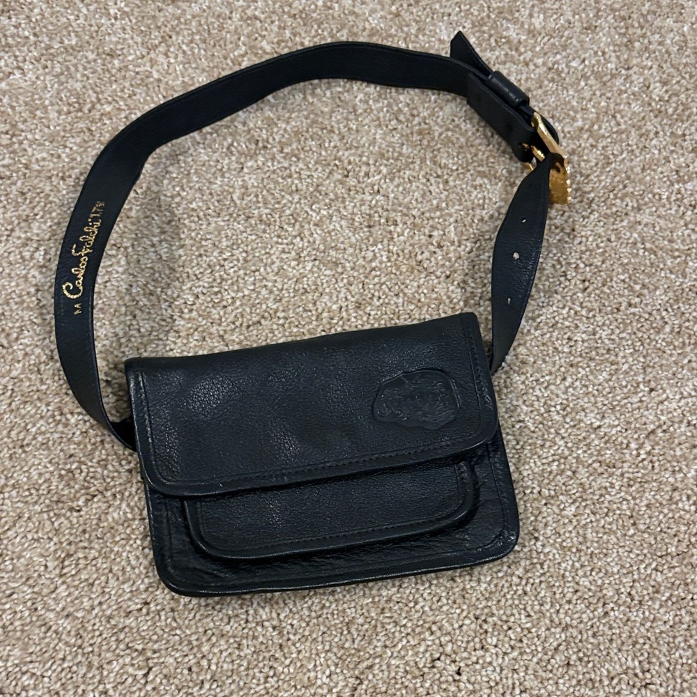 Carlos Falchi Black Crossbody Bag